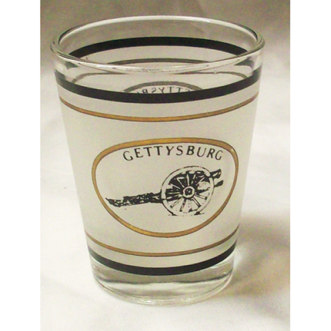 GETTYSBURG FROSTED GOLD SHOT GLASS