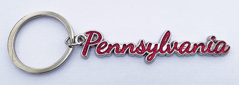 Pennsylvania Glitter Keychain