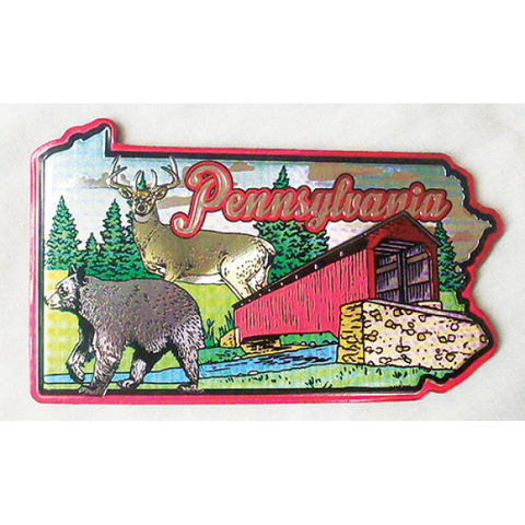 PA DEER/BEAR/BRIDGE FOIL MAGNET