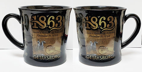 Gettysburg Address Black Cannon Mug