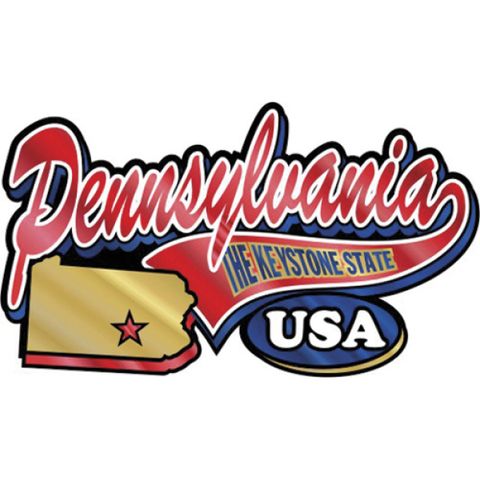 PA PATRIOTIC SCRIPT MAGNET
