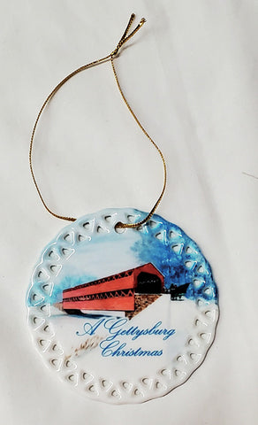 A Gettysburg Christmas Round Ornament