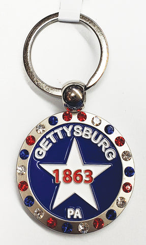 Gettysburg Patriotic Jewel Keychain