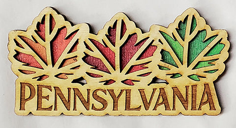 Pennsylvania 2 Level Wood Magnet