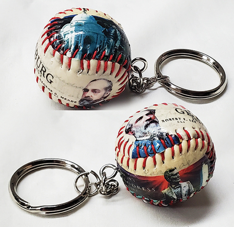 Gettysburg Baseball Keychain