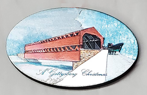 A  Gettysburg Christmas Foil Magnet