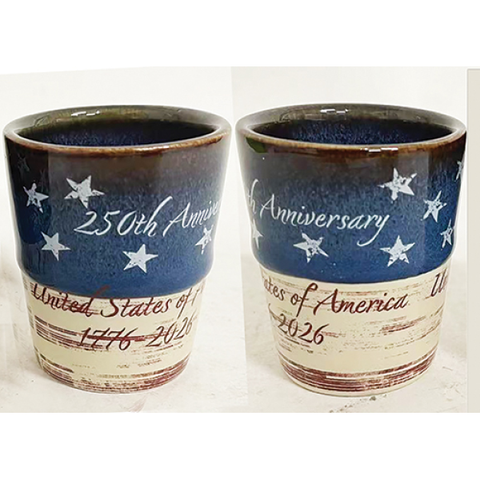 250TH USA 2-TONE SHOT GLASS