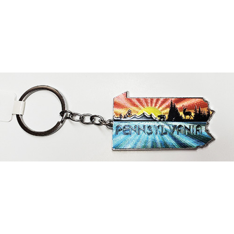 PA SUNSET FOIL KEYCHAIN