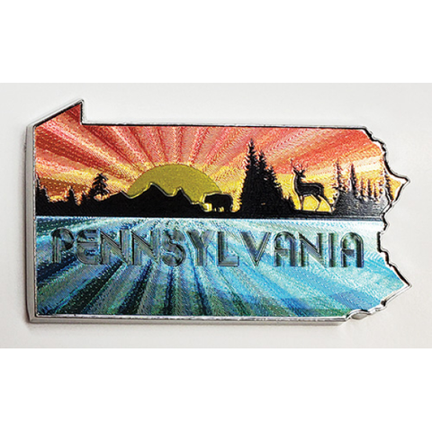 PA SUNSET FOIL MAGNET