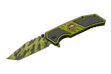 Army Camo Liner Lock Knife