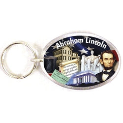 Lincoln Oval Lucite keychain