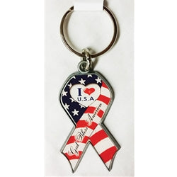 USA Ribbon Keychain