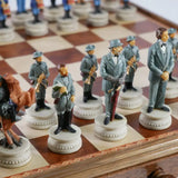 Civil War Chess Set Walnut/Maple Board