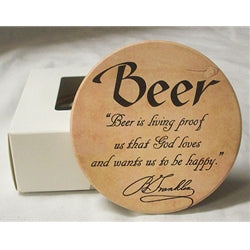 Beer Quote Ceramic Coaster