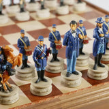 Civil War Chess Set Walnut/Maple Board