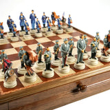 Civil War Chess Set Walnut/Maple Board