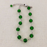Glass Beaded Hand Looped Colorful Bracelet B333