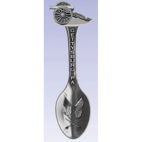 GETTYSBURG PEWTER CANNON TOP SPOON