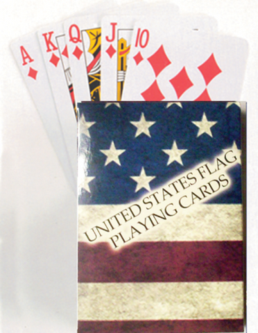 RUSTIC US FLAG PLAYING CARD