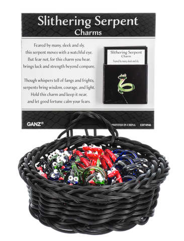 Slithering Serpent Charms in basket