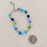 Glass Beaded Hand Looped Colorful Bracelet B333