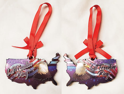 USA Freedom/Eagle Foil Ornament