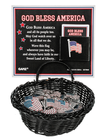 God Bless America Swivel Flag Charm