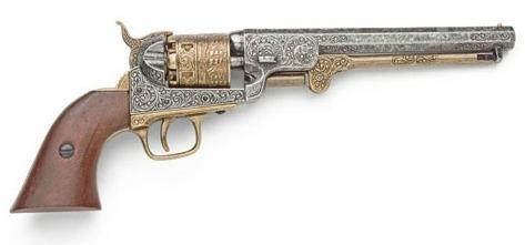 M1851 Engraved Gold & Nickel Pistol