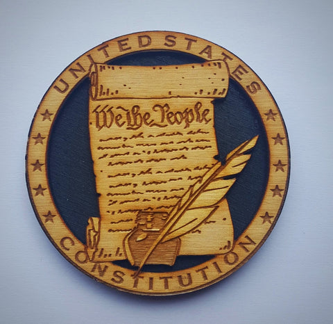 Constitution Wooden Magnet