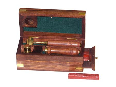 Wax seal kit.  wooden box