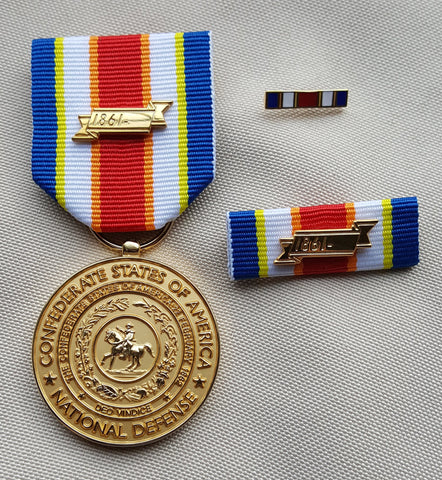 Confederate National Defense Medal Set