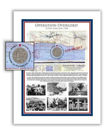 D-Day Operation Overlord Matte Print w/Soil