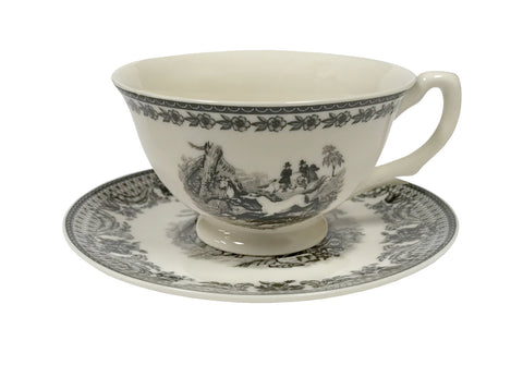 equestrian cup and saucer set