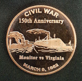 Monitor and Virginia Copper Round Coin
