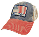 Navy and red american flag hat