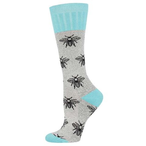 Bee socks - light gray*