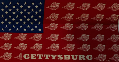 Flag w/cannon-Gettysburg